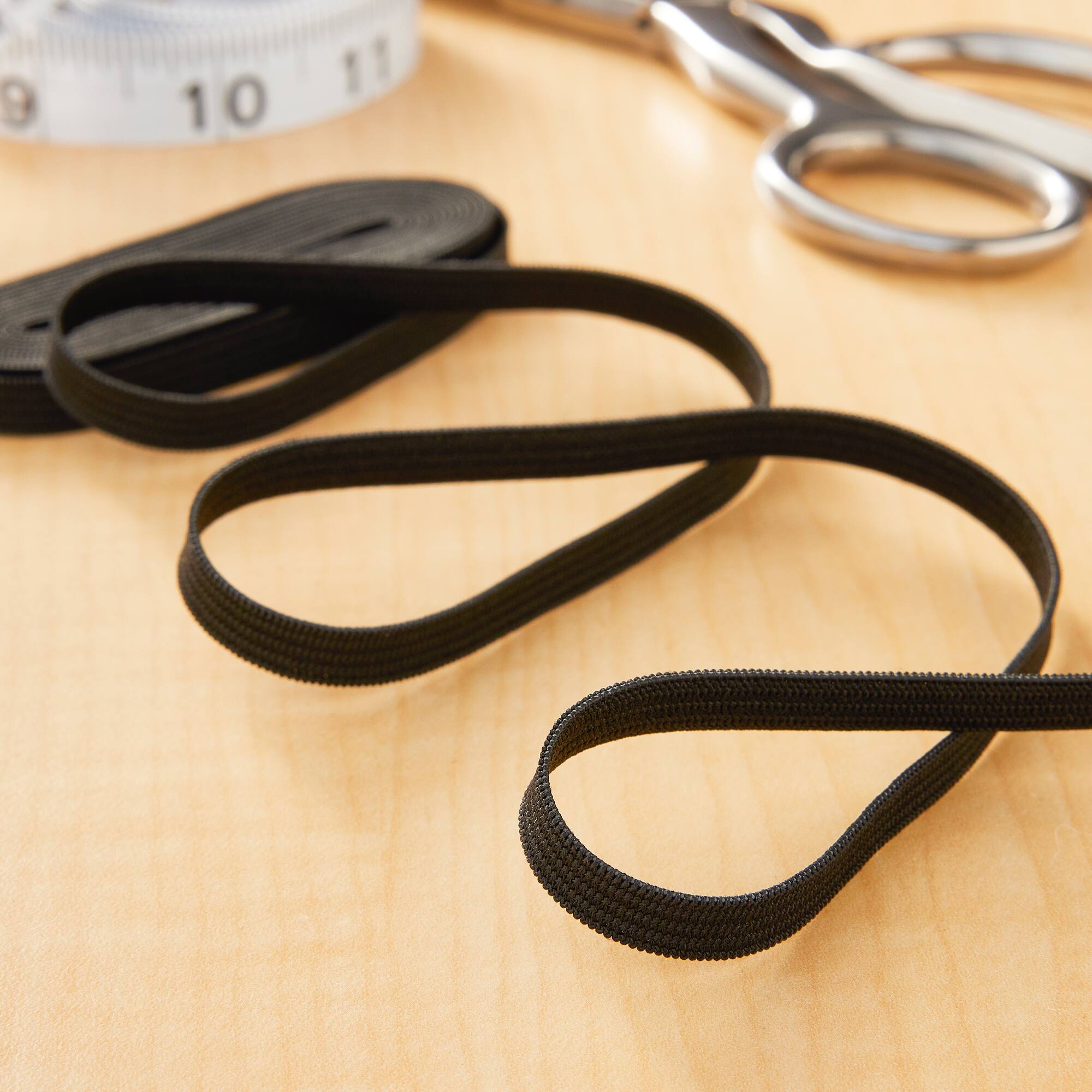 24 Pack: 1/4" Black Knit Elastic by Loops & Threads™
